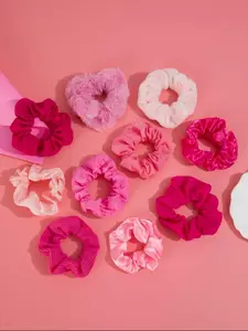 Women's Satin Hair Ties Set, Simple Solid Color Design, Suitable for Daily Commute Parties Sports, Gentle Non-Damaging Secure Ponytail Styling, Fashionable Hair Accessories, Ponytail Hairstyle