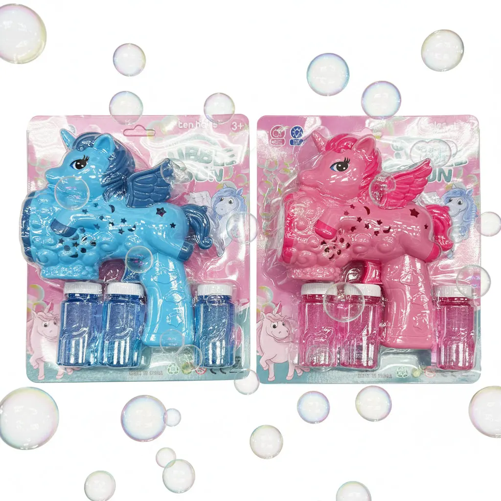 Unicorn Automated Bubble Gun with Ten Holes and Refills Unicorn Automated Bubble Gun with Ten Holes and Refills
