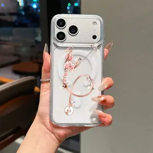 Creative Floral Stethoscope Pattern Phone Case, Edge TPU, Back Acrylic Anti-drop High Transparency Magnetic 1800, Compatible with iPhone 17/16/15/14/13/12/11 PRO MAX PLUS AIR E XS and PROMAX, Ideal Gift for Friends, Family, or Couples, YKLCX12