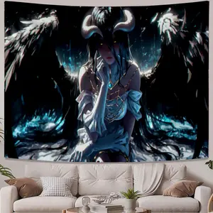 Fashionable Albedo from Overlord Printed Tapestries Bedroom bedside wall covering tapestry