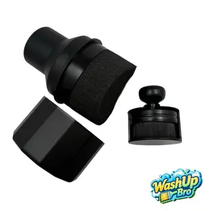 Tire Dressing Applicator Set - 2-Pack with Sponge & Detail Brush for Even Tire Wax Application