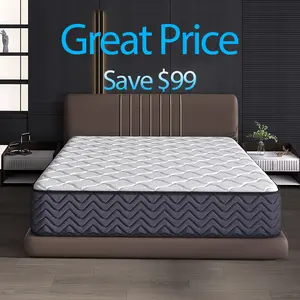 【Great Value】12 in Hybrid Mattresses - Memory Foam and Spring, Medium Firmness, Lumbar Support, Ergonomic Design - for Home Rooms, Hotels - Boxed Furniture Gift (Twin, Full, Queen, King Sizes)