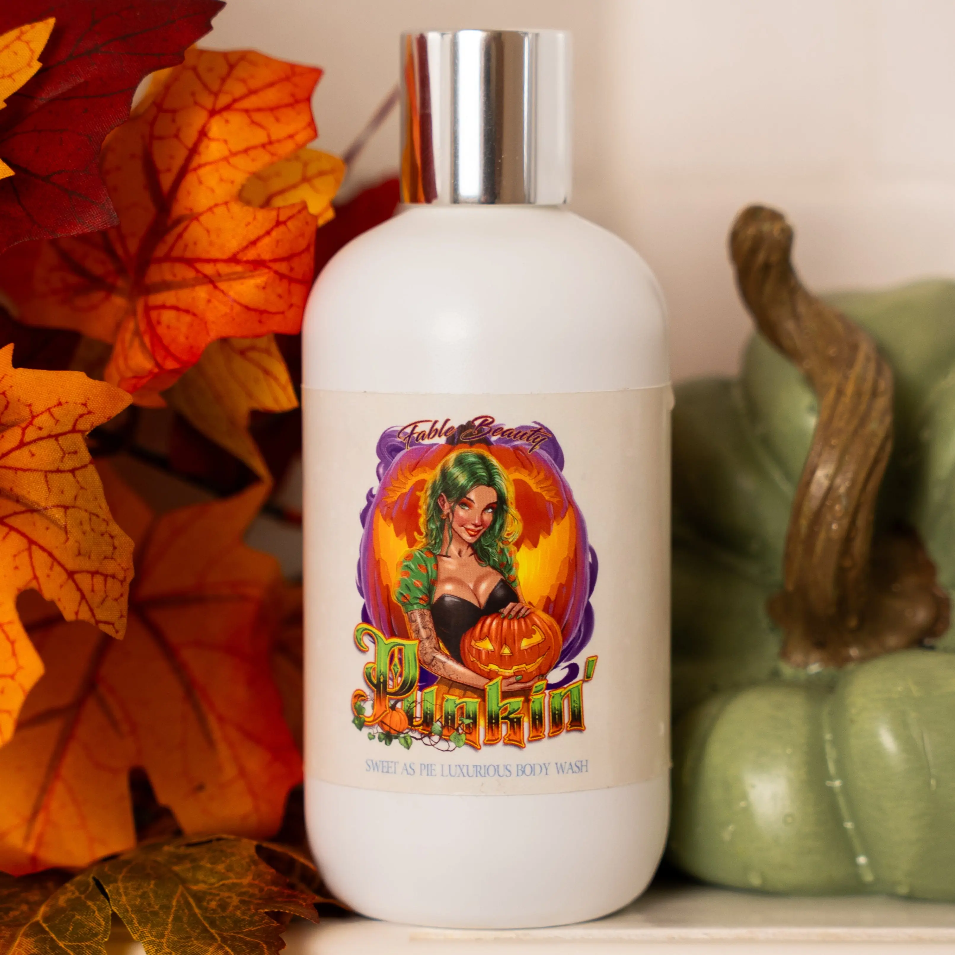 Fable Beauty - Gentle Exfoliating Body Wash Cleanser - Soft Nourished Skin + Nourishing Body Oils