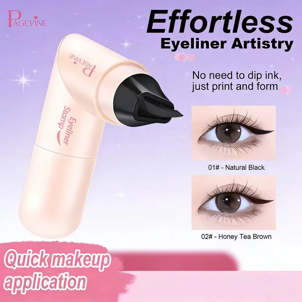 Rotating Eyeliner Stamp & Pen – Dual-Ended Wing Stamp and Liner Pen,Quick-Dry Waterproof Makeup Tool,for Cat Eyes,Long Wear Makeup Pen.
