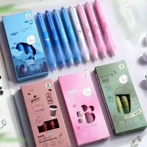 Cute Erasable Gel Pen, Smooth Writing Pens, Soft Grip Design, Comfortable Writing Experience, Ideal for Office & Gifts, Available in Four Colors