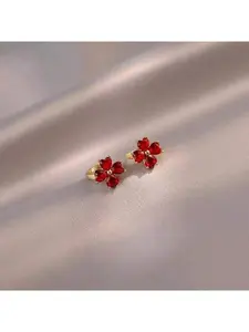 Simple And Compact Flower Earrings, Korean Version Four Leaf Flower Earrings, Simple And Elegant, Girls' Jewelry, Suitable For Girls, Give Gifts To Family And Friends