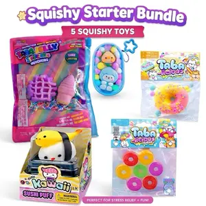 Squishy Starter Bundle 5PC Great for Sensory Seekers and Fidgety Fingers Perfect for Collecting or On-the-Go Fun