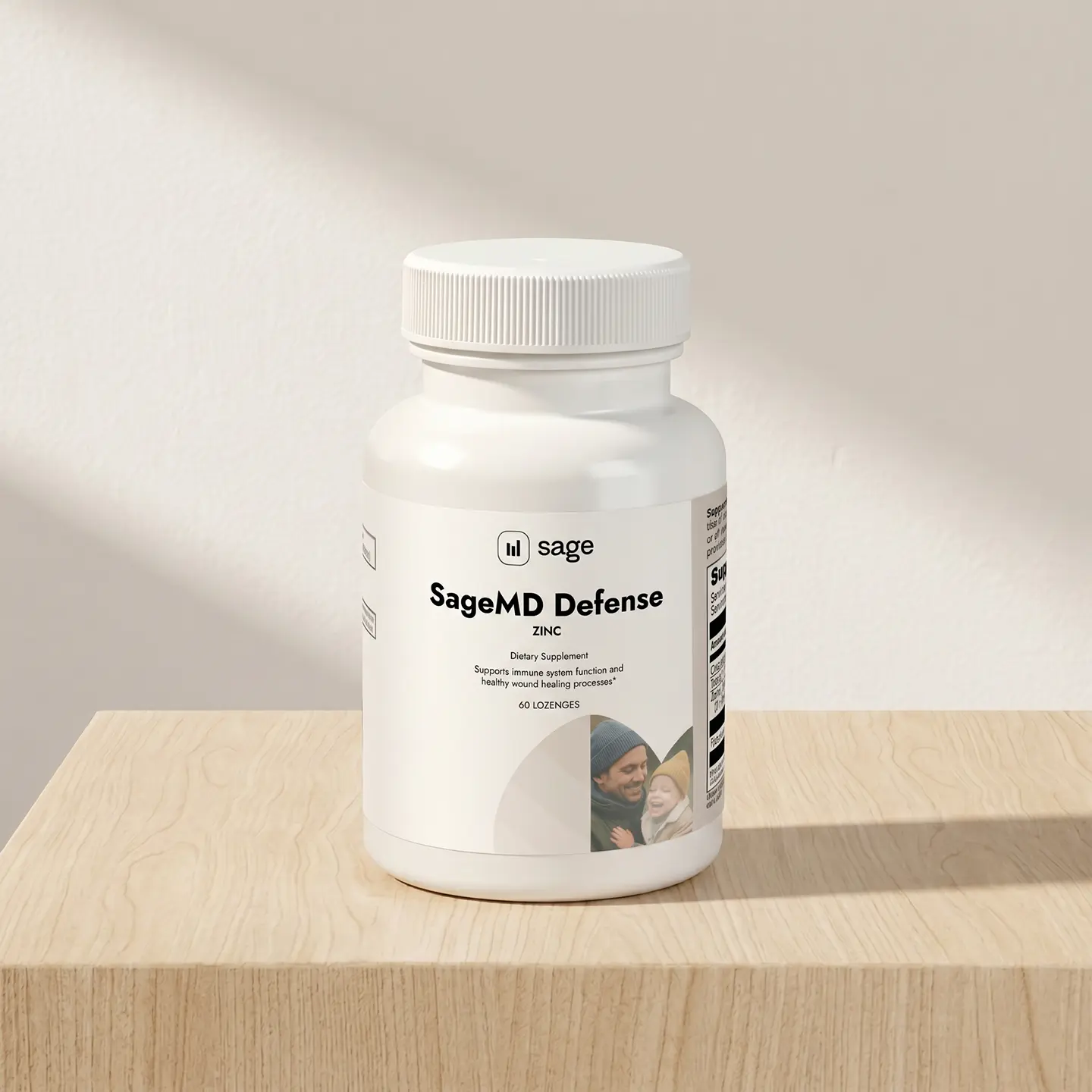 SageMD Defense - Zinc Lozenges 23mg, Immune Support, Natural Lemon, Citrate & Gluconate Blend