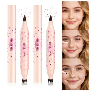 Waterproof and anti smudging dual headed freckle pen naturally and persistently creates a perfect makeup look
