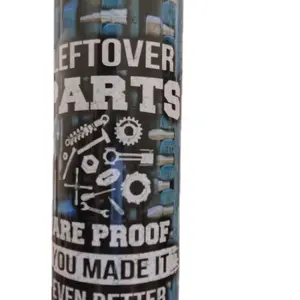 Leftover Parts Tumbler - Unique Design with Tools and Gears - Perfect for Everyday Use - Durable and Stylish