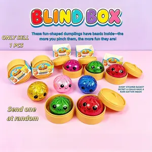 Soft Gel Blind Box Stress Relief Toy, Sparkly Water Droplet Dumpling, Soft Tpr Squeeze Ball, Random Style Surprise Toy for Kids
