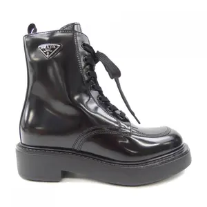 Pre-owned PRADA Others Small Leather Goods Brushed Leather Boots