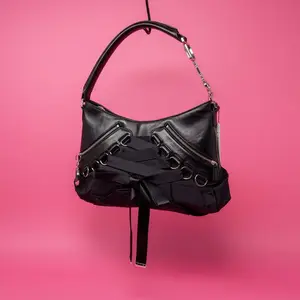 Pre-owned Dior Leather Shoulder Bags Black Ballerina Corset Bag