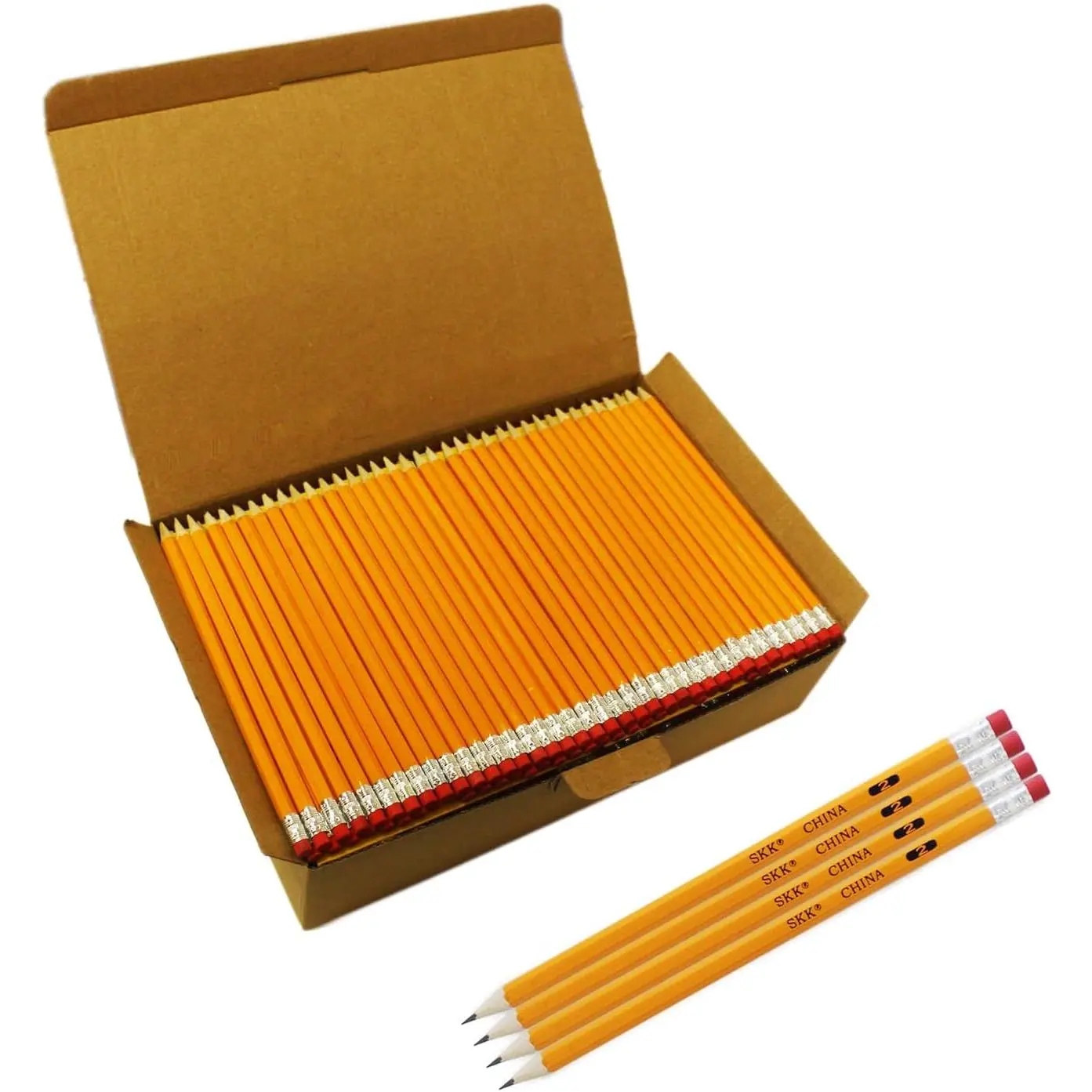 360 count Pre-sharpened Pencils with eraser top, No.2  Pencils Bulk #2 HB pencils Yellow HB Pencil Sketching Drawing  to School Teacher Supplies 360 counts per box