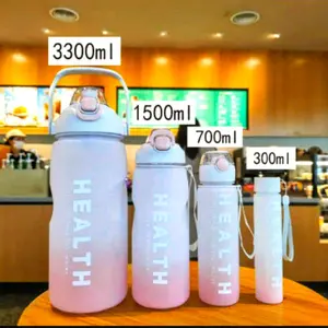 Set Of 4 in 1 Water Bottles (two colors Pink and Green)
