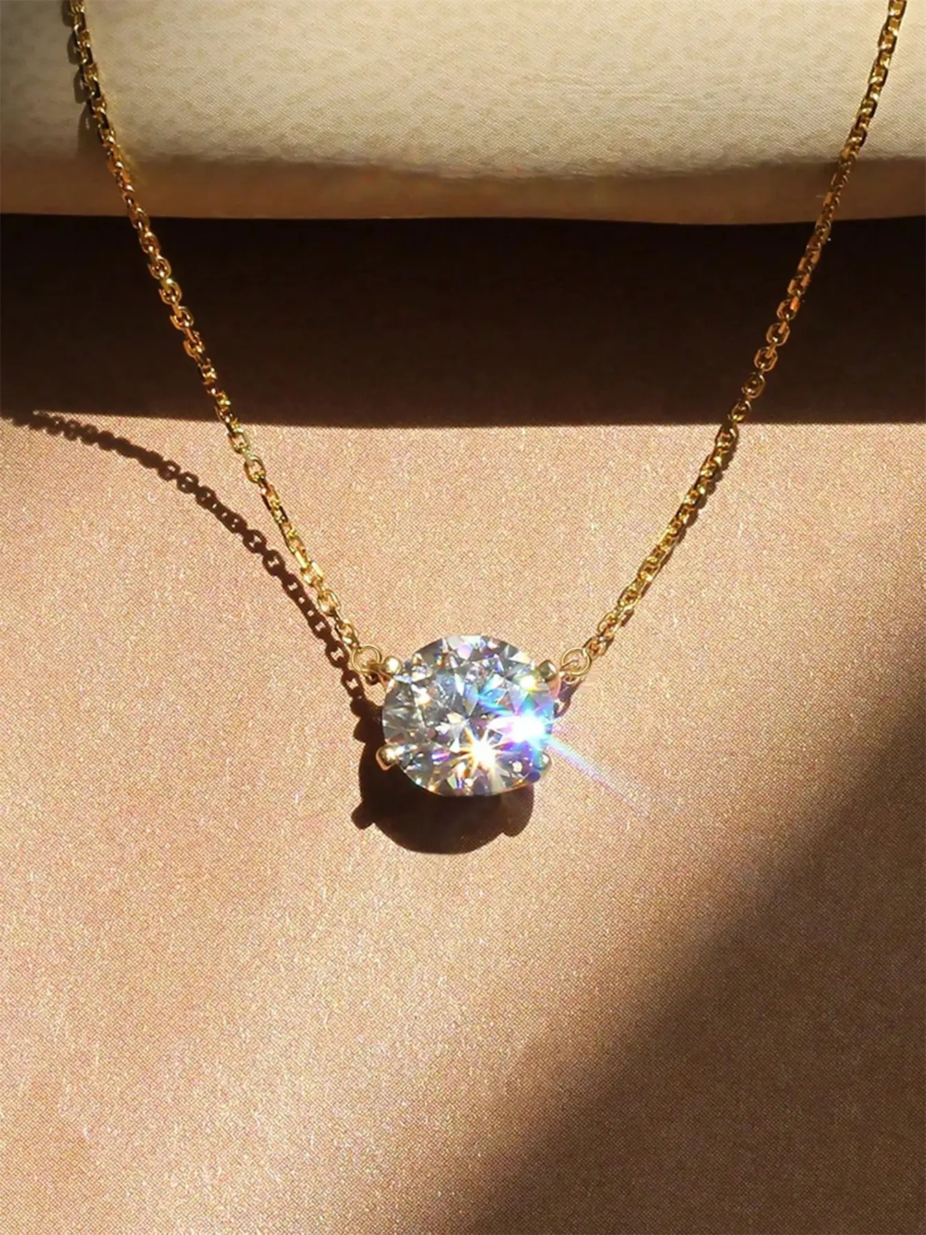 1 PC Romantic Cubic Zirconia Sparkling CZ Necklace Pendant For Women Valentine's Day Gift Wedding Jewelry