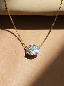 1 PC Romantic Cubic Zirconia Sparkling CZ Necklace Pendant For Women Valentine's Day Gift Wedding Jewelry