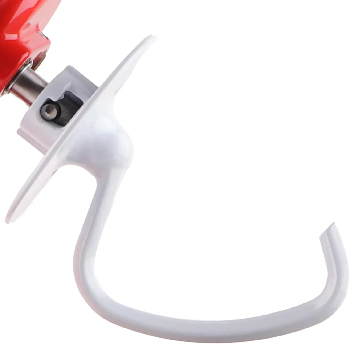 1 Dough Hook Attachment - Lightweight & Durable Coated Metal C-Shaped Kneading Tool for 4.5-5 Qt Tilt-Head Stand Mixers, Non-Stick for Home Bakers, Smooth Mixing, Baking TikToks, Creates Consistent, Elastic Dough, 4.5–5 Quart