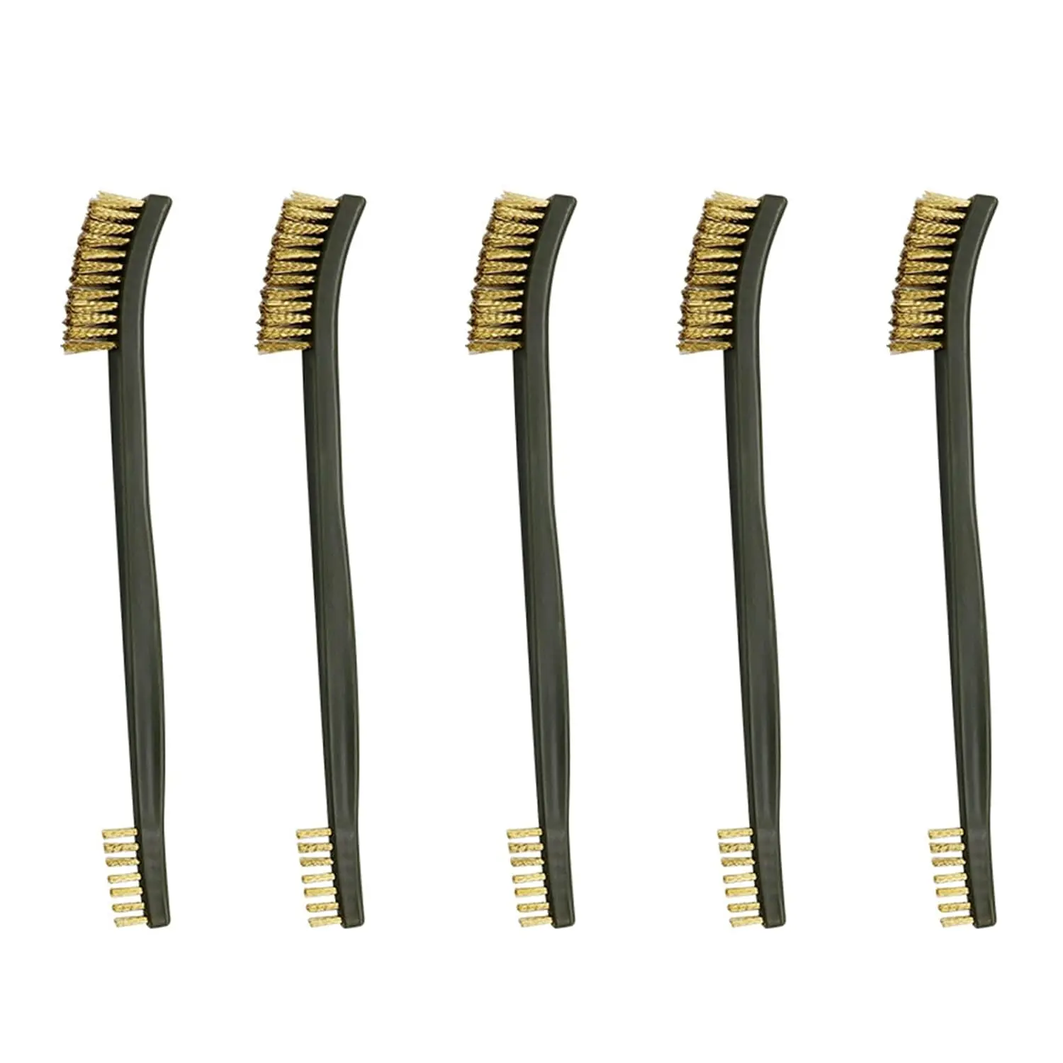 5- Brass Wire Brush Set, Small Brass Wire Brushes, Mini Wire Brushes for Cleaning, Rust Removal