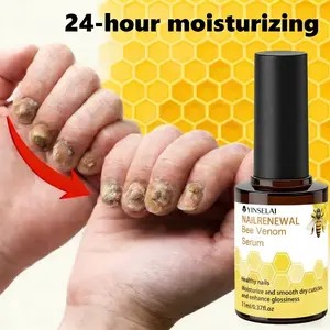 Triple Action Bee Venom Nail Polish Essence, Gentle Conditioning for Dry, Discolored, Fragile Nails, 11ML, Plant & Bee Venom Formula, All Skin Types