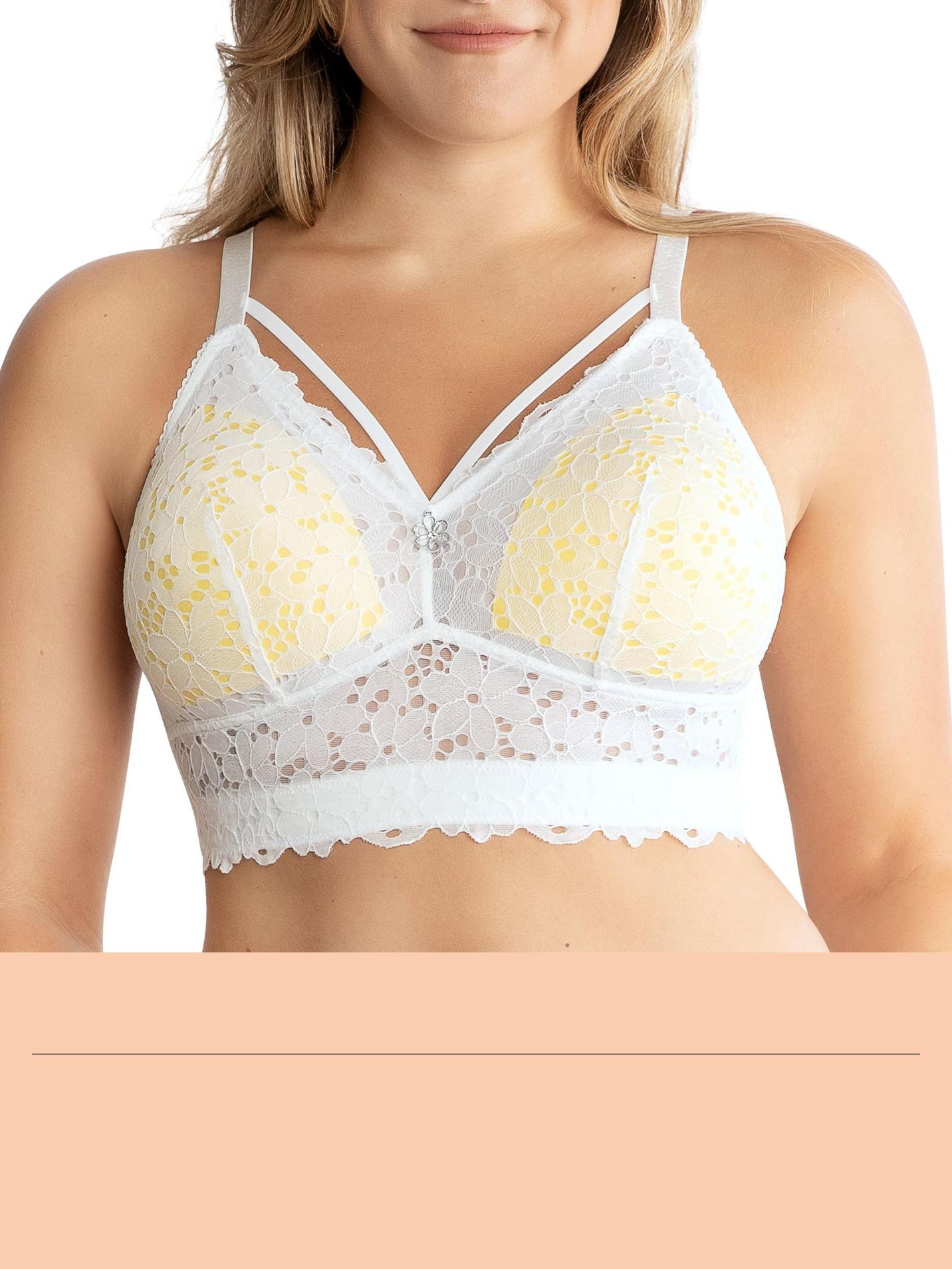 PARFAIT Mia Daisy P6142 Women's Wirefree Bralette with Eyelet Daisy Lace, Removable Lightly Padded Foam Cups, and Embroidered Straps, Sexy, and Fun PARFAIT Mia Daisy P6142 Women's Wirefree Bralette with Eyelet Daisy Lace, Removable Lightly Padded Foam Cups, and Embroidered Straps, Sexy, and Fun