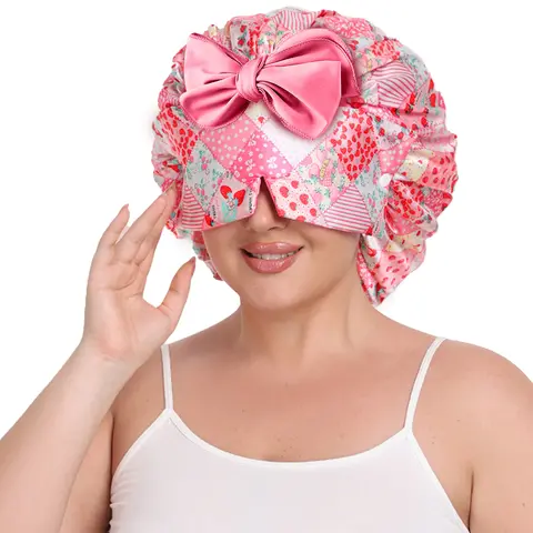 SeSe Code Hair Bonnet for Sleeping with Detachable Eye Mask - Non-Slip Hair Wrap for Curly Hair