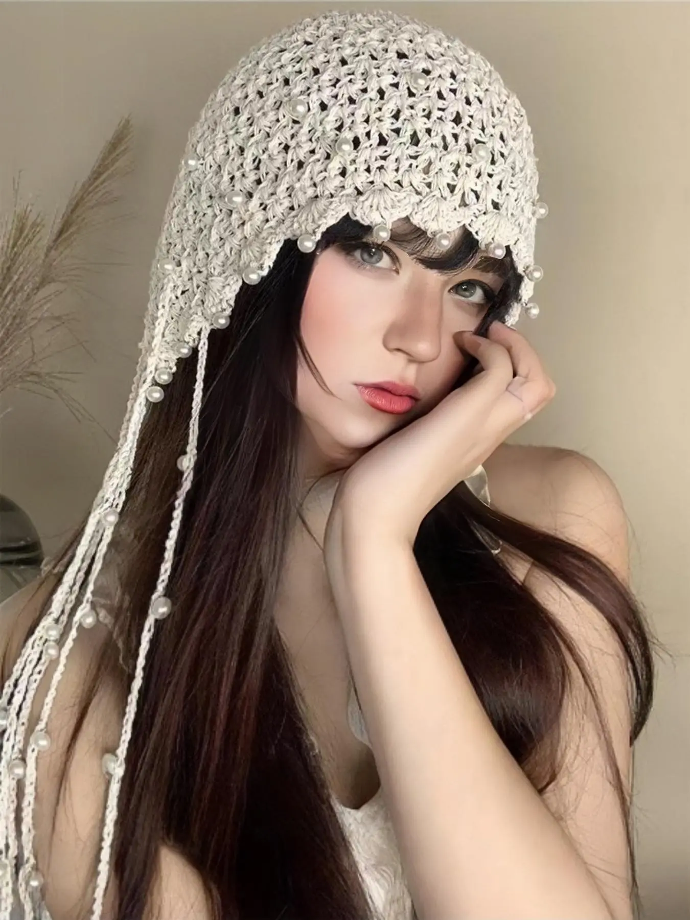 crochet headdress - TikTok Shop