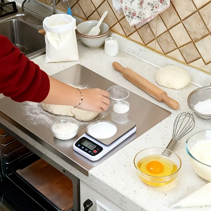 Stainless Steel Cutting Board, Non-Slip Design, Foldable Edges, Multifunctional Kitchen Tool, Home & Commercial Use