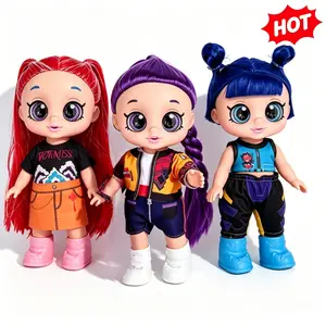 Kpop Anime Fashion Doll Set 7 Inch Articulated Action Figures With 5 Movable Joints Play Music, Rumi Mira Zoey Stylish Dress Up Dolls, Ideal Birthday Party Gift Toys For Boys And Girls Kids Pretend Play Collectible Doll
