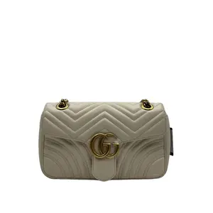 Pre-owned GUCCI FRANCE Crossbody Bags H2 White Medium Marmont Crossbody Bag 95255