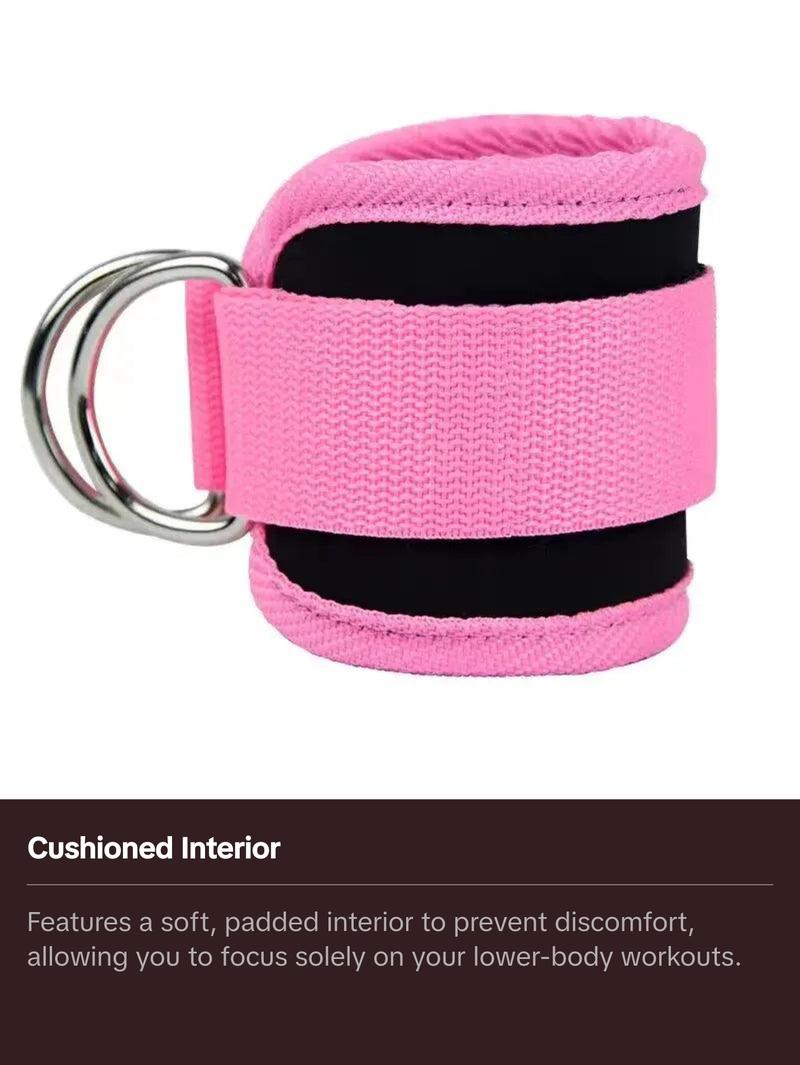 Cable Ankle Straps - Adjustable Nylon Polyester Straps for Cable Machines, Resistance Trainers & Various Gym Systems - One Size Fits All