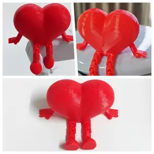 Heart Shaped Ornament, 3D Printed Decorative Piece, Ideal Gift for Valentine's Day & Anniversaries, Perfect Desk Accessory