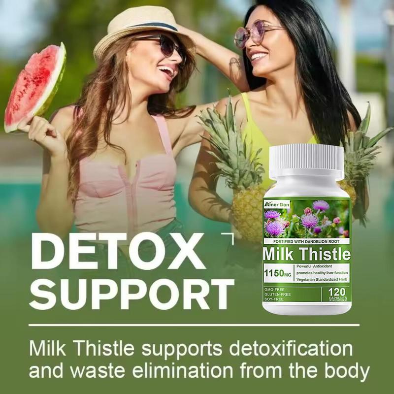 Liver Cleanse & Detox Support Supplement 1600mg with 120 caps + Milk Thistle