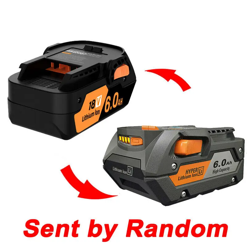2-Pack 18V 6.0Ah Replacement Batteries For Ridgid 18V Tools – Compatible With R840089, R840087, R840086 & More
