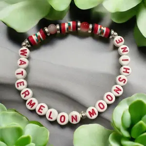 Watermelon Moonshine Beaded Bracelet Sweet Southern Vibes Country-Inspired Jewelry Hand-Strung Romantic Tones for Concert Outfits shop