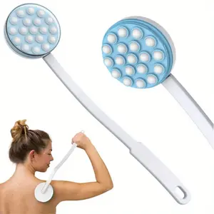 Long Handle Back Lotion Applicator & Massager | Easy Reach Body Wash Dispenser, 1pc, Body Brush, Exfoliating Bath Tool