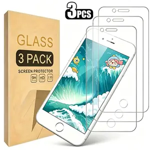 3 Pack iPhone 8/7 Screen Protector, 4.7" Tempered Glass, Bubble Free, Ultra Resistant, Replacement Parts for Apple Devices