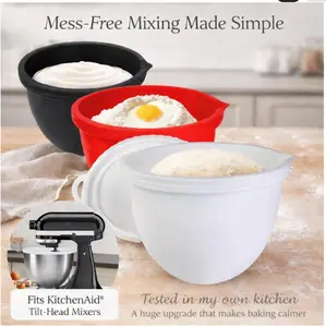 KitchenAid 5-Qt Tilt-Head Silicone Bowl Liners with Lids