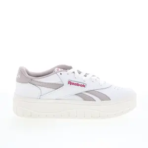 Reebok Court Advance Surge Womens White Leather Lifestyle Sneakers Shoes