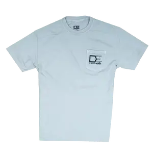 DE Dead End Fishing Carp Fin with Front Pocket T-Shirt- DE6030 Bay