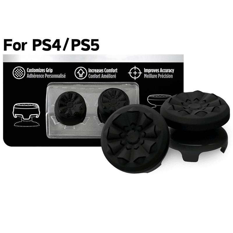 Thumbsticks For PS5/PS4, Precision, Anti slip, FPS game, Aim boost, Comfort, 1 High-Rise & 1 Mid-Rise, Controller/Gamepad/Playstation/4/5/Xbox accessories