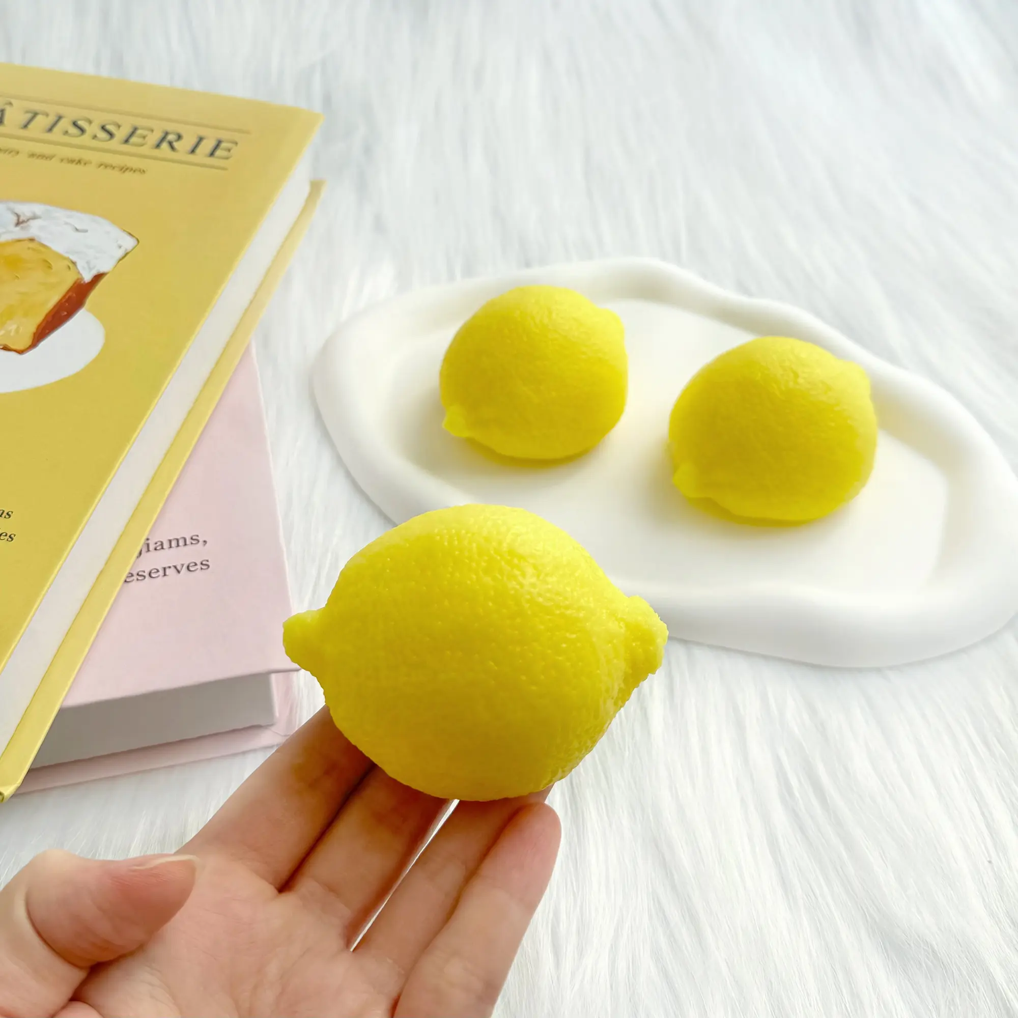 Lemon Taba Silicone Squishy Toy - Classic Squish Texture Fidget Squeeze, Hand Squeeze Ball, Sensory Squish Ball, Squishy Stress Relief Toy for Party & Christmas Gifts [108g]