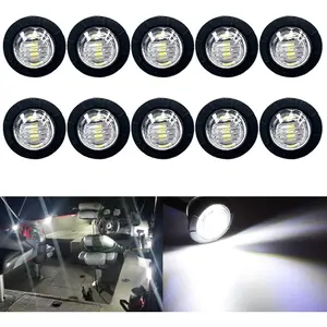 10 Pack Waterproof Marine Boat LED Lights, LED Underwater Lighting, Utility LED Interior Navigation Deck Courtesy Lights 12V for Yacht Fishing Pontoon Sailboat Kayak (White)