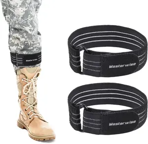 Adjustable Elastic Ankle Straps, Boot Straps for Cowboy Boots, Pant Leg Straps for Biking, Hiking, Fishing, Hunting, Traveling, Fits Men&Women (Black)