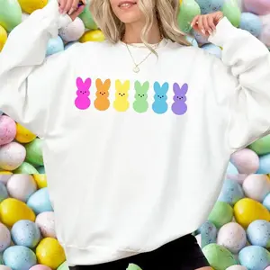 Easter Bunny Sweatshirt, 2026 Easter Shirt, Cute Easter Gift, Cute Easter Sweatshirt, Pastel Easter, Rainbow Easter Sweatshirt, Easter Family Matching