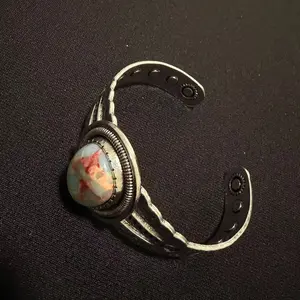 Vintage Multicolor Stone Western Cuff Bracelet -077