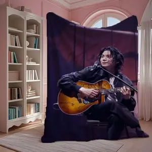 A stylish flannel blanket featuring a print inspired by the handsome male singer Suga. Soft and durable, it's perfect for home or holiday parties.