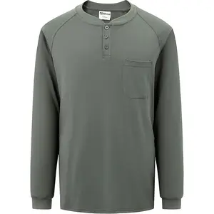 FR Shirts for Men Welding Shirt Flame Resistant Long Sleeve Work Shirts 7.5 Oz FR Clothing