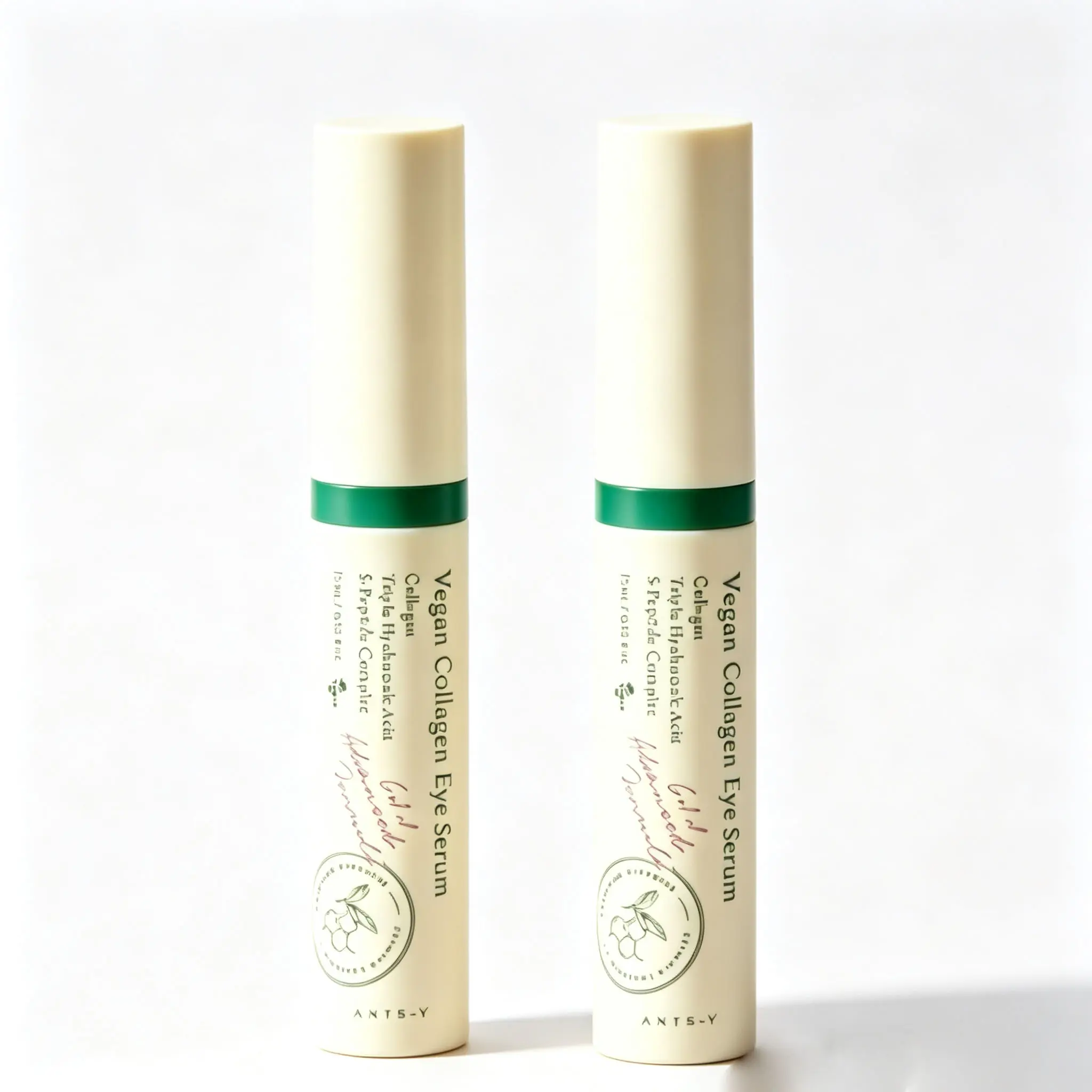 2PCS AXIS-Y Vegan Collagen Eye Cream Serum for Dark Circles and Fine Lines with Triple Hyaluronic Acid & Peptide Complex Hydrating Korean Eye Care 10ml