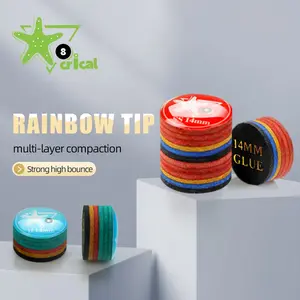 Crical Rainbow Billiard Cue Tip, Durable Pool Stick Accessory, Perfect for Enhanced Performance, Ideal for Home & Professional Use, Billiard Accessories